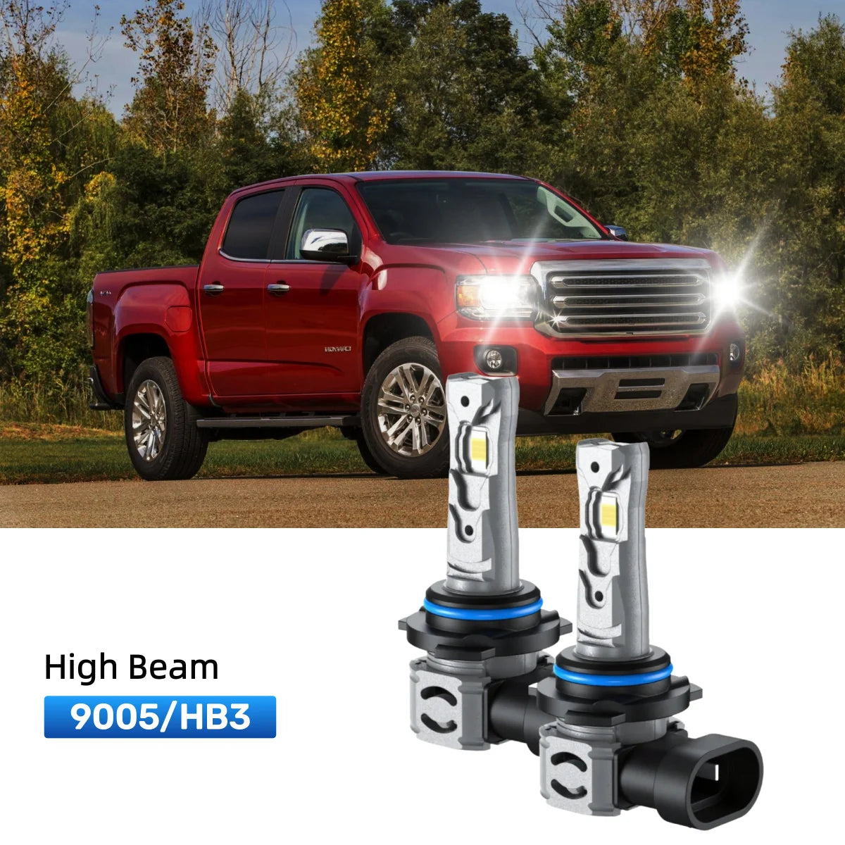Fit for 2015-2021 GMC Canyon 9005 H11 LED Headlight Bulbs | Plug and Play