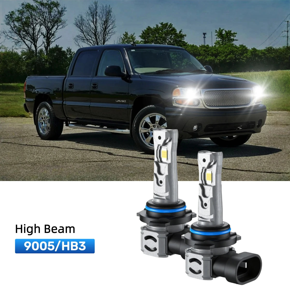 RIMTHIN 9005 LED High Beam Bulbs Fit for 2005-2006 GMC Sierra 1500
