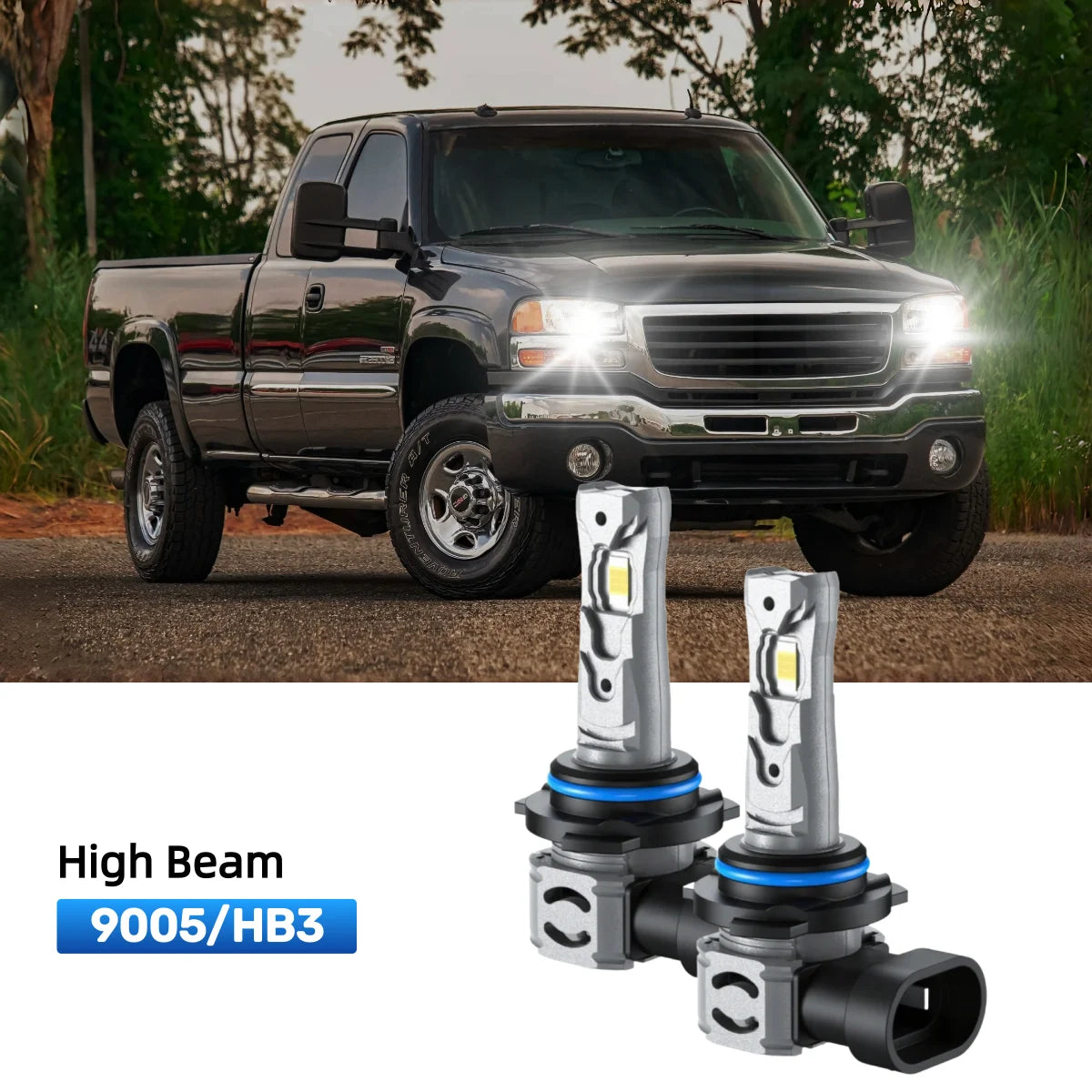 RIMTHIN 9005 LED High Beam Bulbs Fit for 2001-2003 GMC Sierra 1500 HD