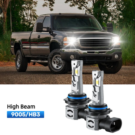 RIMTHIN 9005 LED High Beam Bulbs Fit for 2001-2003 GMC Sierra 1500 HD