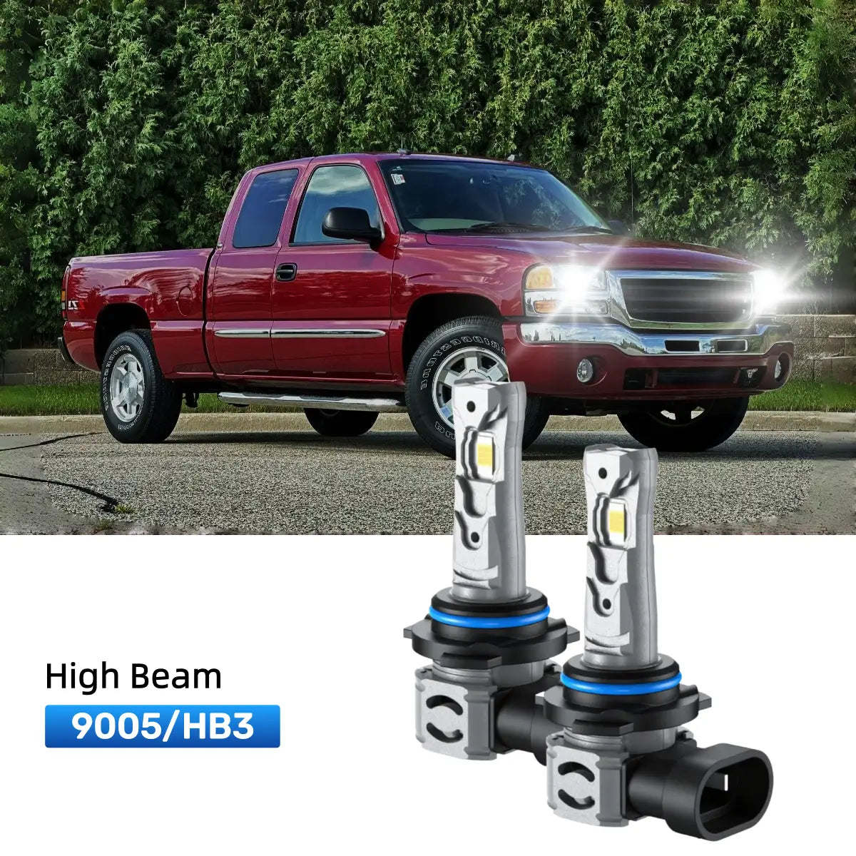 RIMTHIN 9005 LED High Beam Bulbs Fit for 2003-2004 GMC Sierra 1500