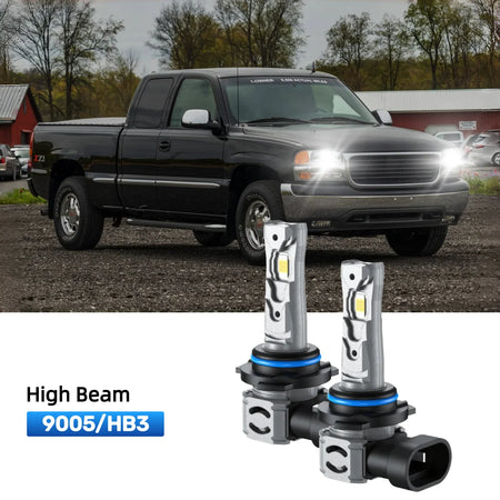RIMTHIN 9005 LED High Beam Bulbs Fit for 2002 GMC Sierra 1500