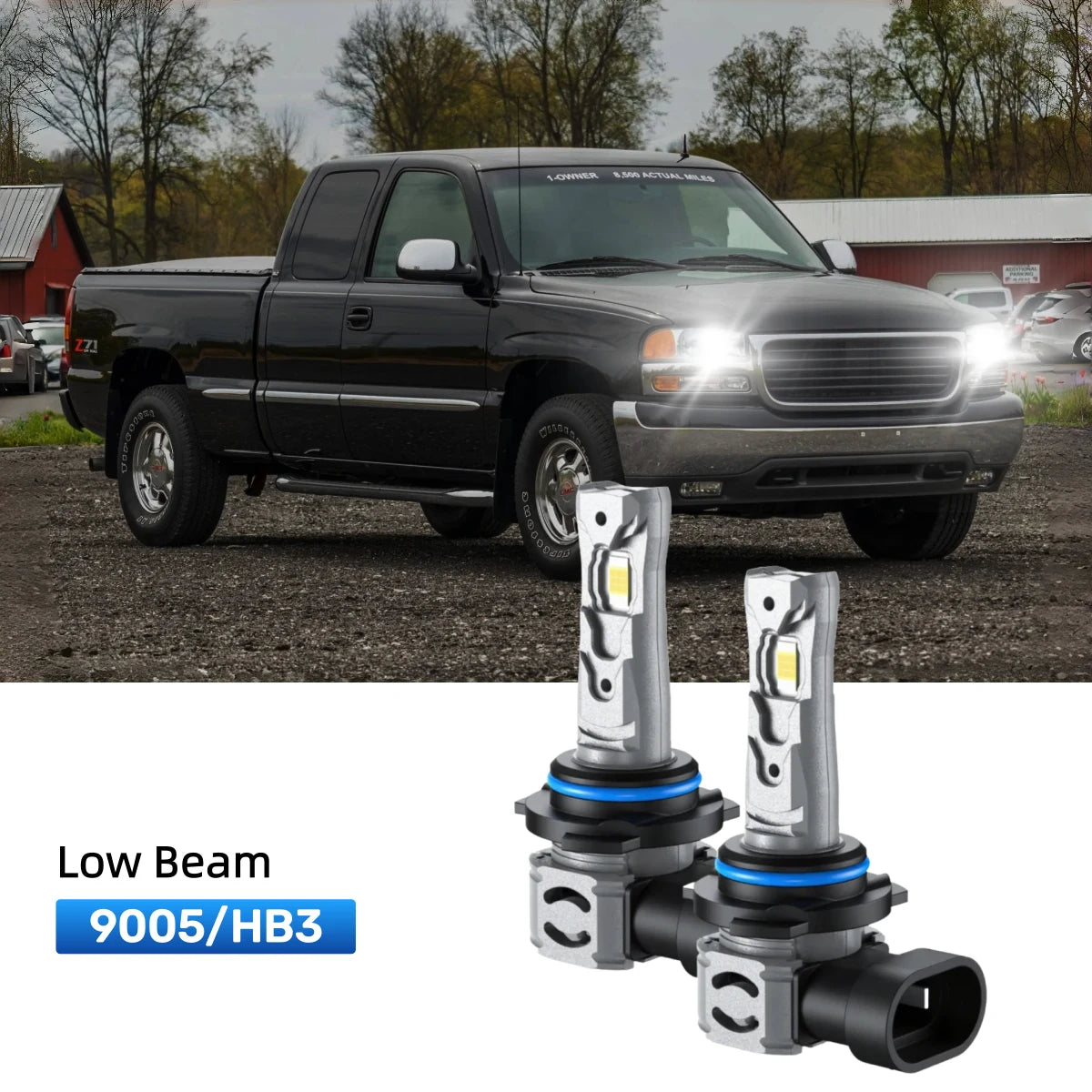 RIMTHIN 9005 LED Low Beam Bulbs Fit for 2002 GMC Sierra 1500