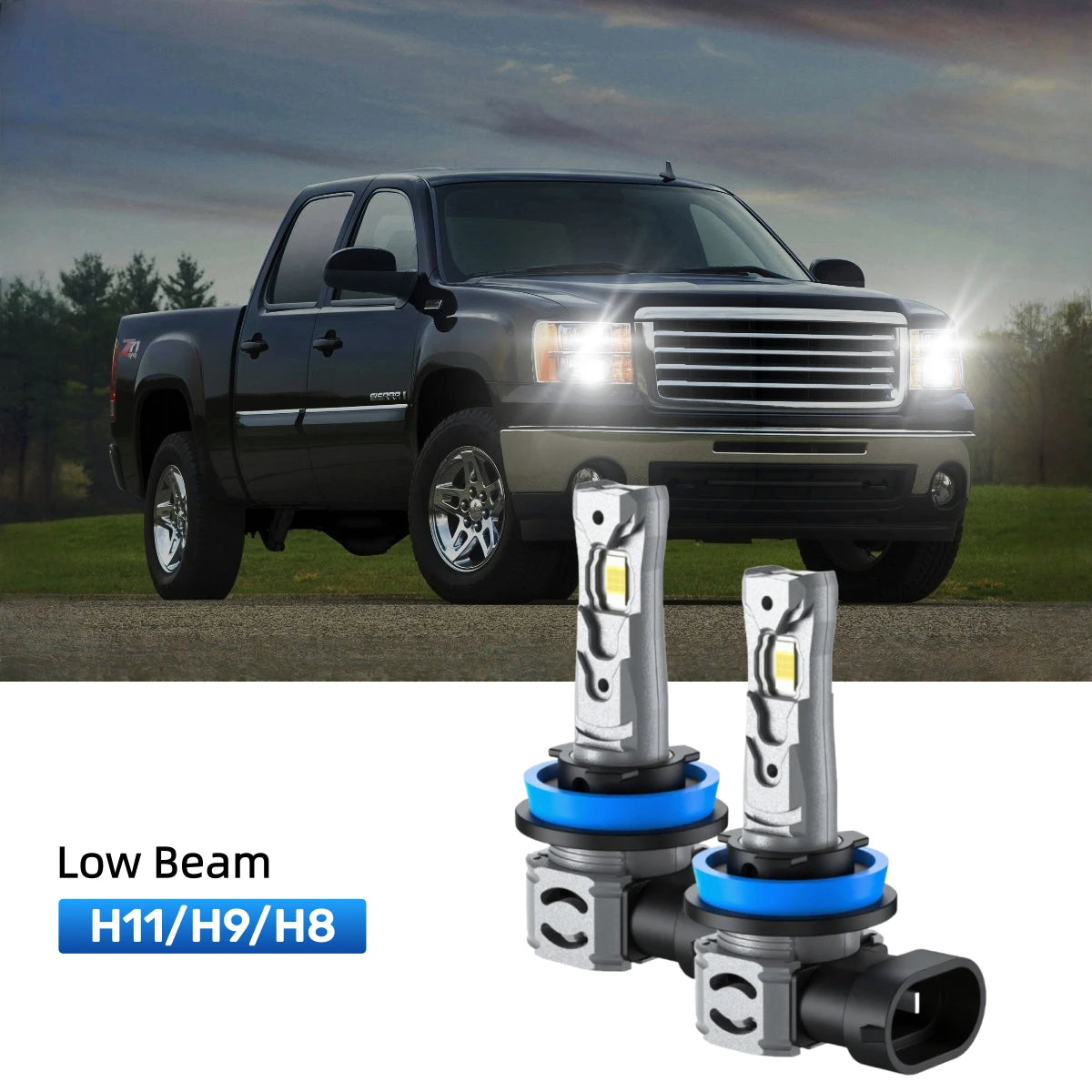 RIMTHIN H11 LED Low Beam Bulbs Fit for 2007 GMC Sierra 1500