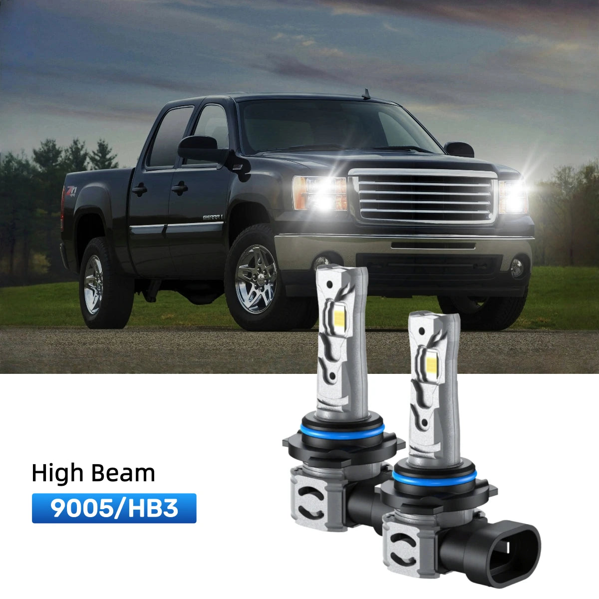 RIMTHIN 9005 LED High Beam Bulbs Fit for 2007 GMC Sierra 1500