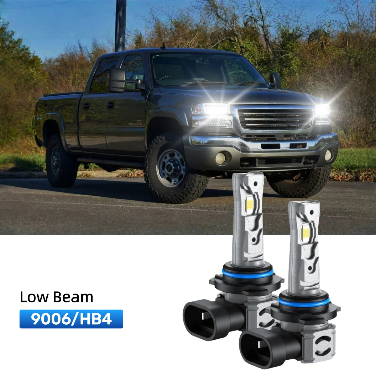 RIMTHIN 9006 LED Low Beam Bulbs Fit for 2001-2006 GMC Sierra 2500 HD