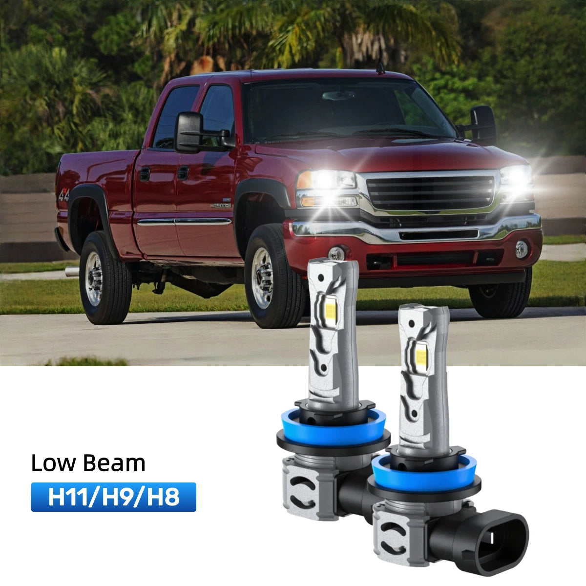 RIMTHIN H11 LED Low Beam Bulbs Fit for 2007 GMC Sierra 2500 HD