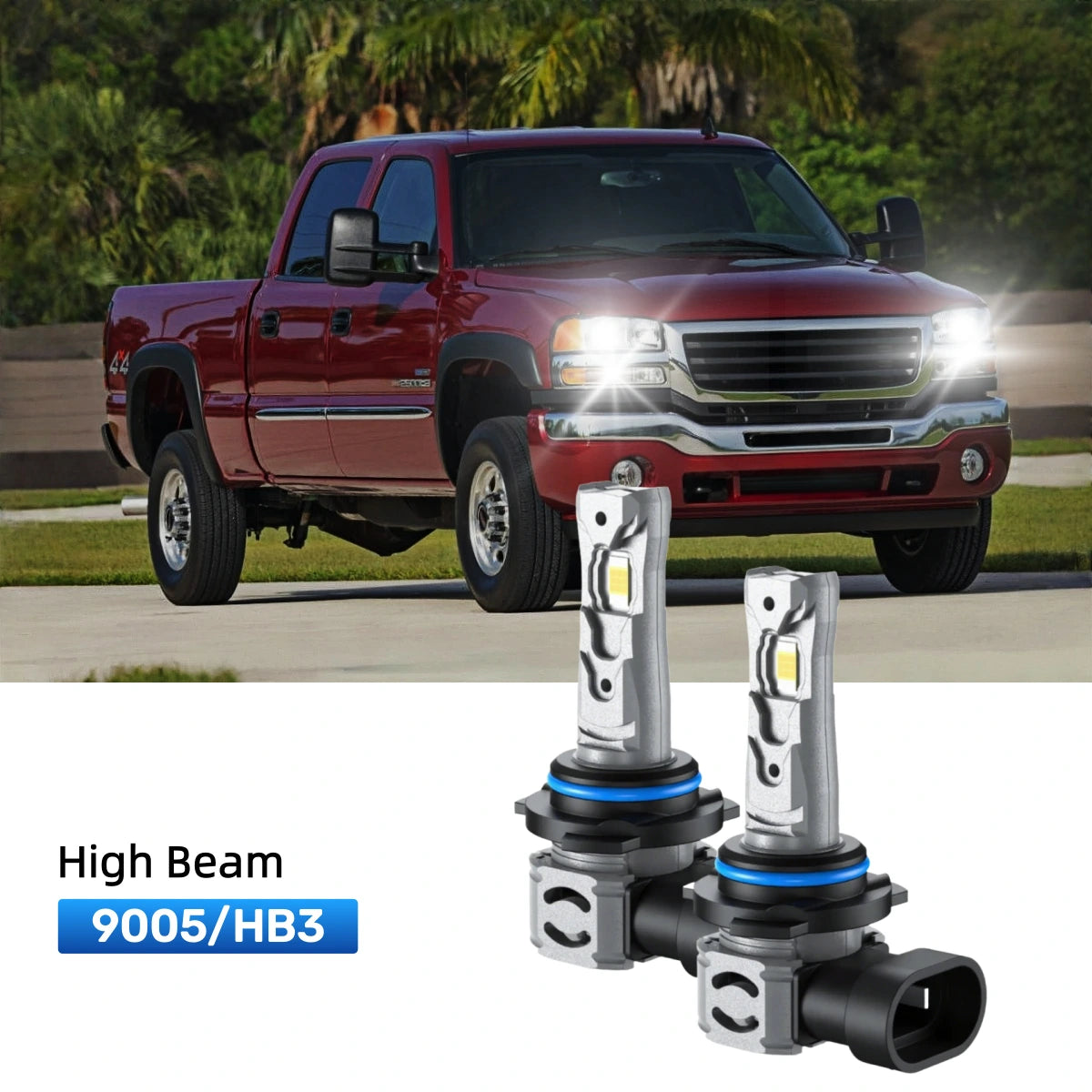 RIMTHIN 9005 LED High Beam Bulbs Fit for 2007 GMC Sierra 2500 HD