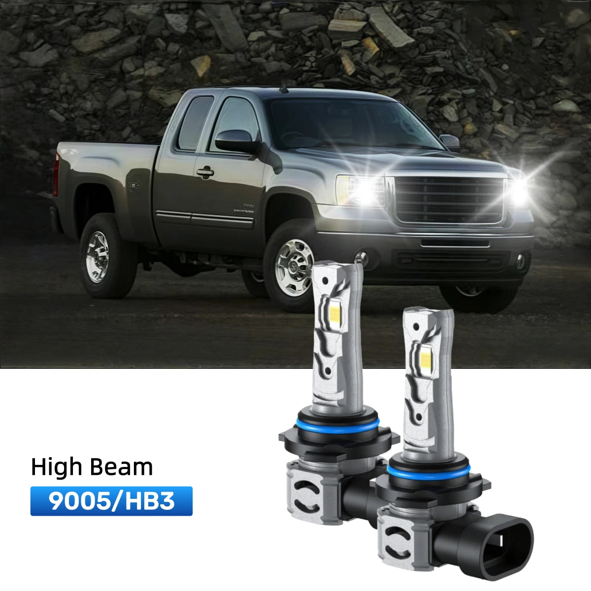 RIMTHIN 9005 LED High Beam Bulbs Fit for 2008-2014 GMC Sierra 2500 HD