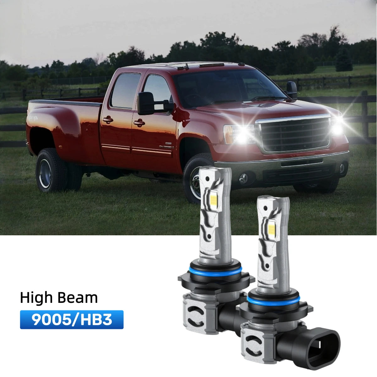 RIMTHIN 9005 LED High Beam Bulbs Fit for 2001-2006 GMC Sierra 3500