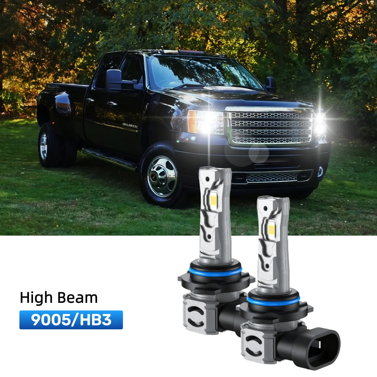 RIMTHIN 9005 LED High Beam Bulbs Fit for 2008-2014 GMC Sierra 3500 HD