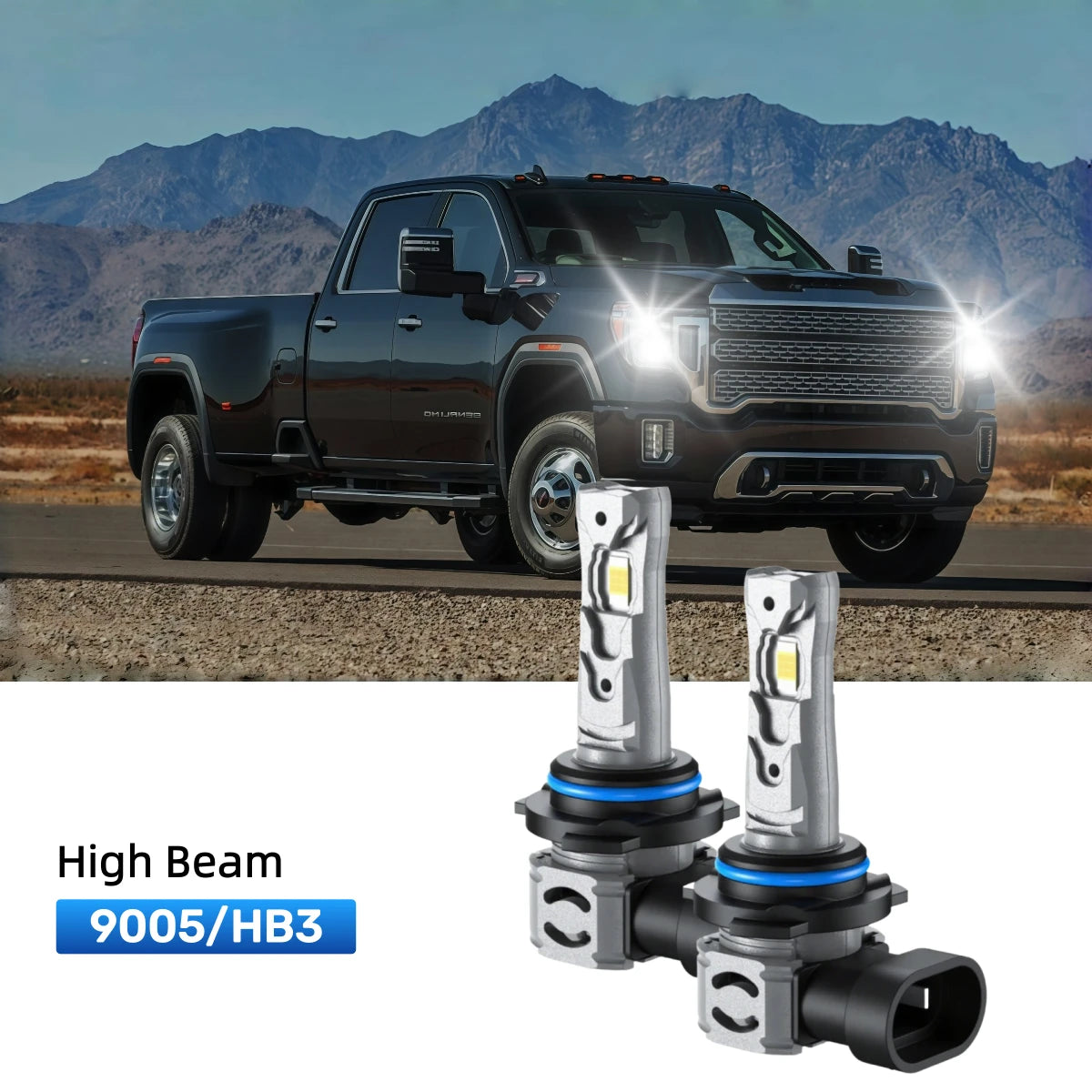 RIMTHIN 9005 LED High Beam Bulbs Fit for 2017-2019 GMC Sierra 3500 HD