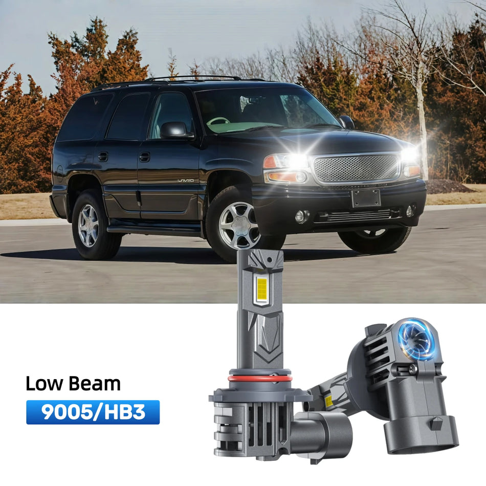 Fit for 2001-2006 GMC Yukon XL 1500 Denali 9005 LED Headlight Bulbs | Plug and Play