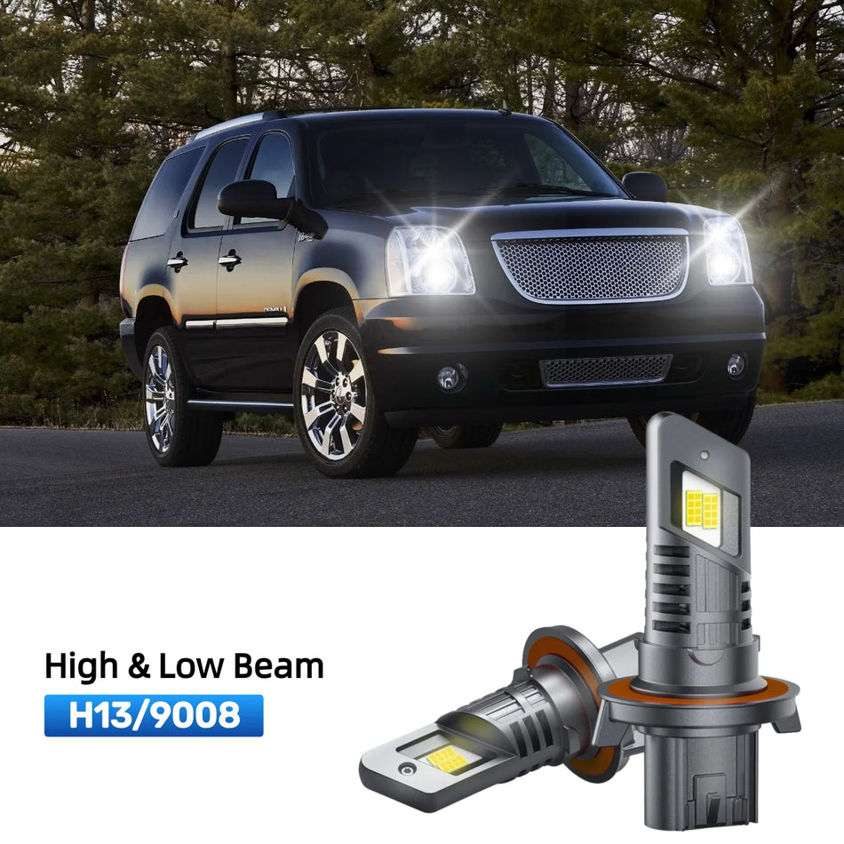 Fit for 2007-2013 GMC Yukon XL 2500 H13 LED Headlight Bulbs | Plug and Play