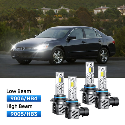 RIMTHIN 9006 Low Beam and 9005 High Beam LED Bulbs Kits Fit for 1998-2005 Honda Accord