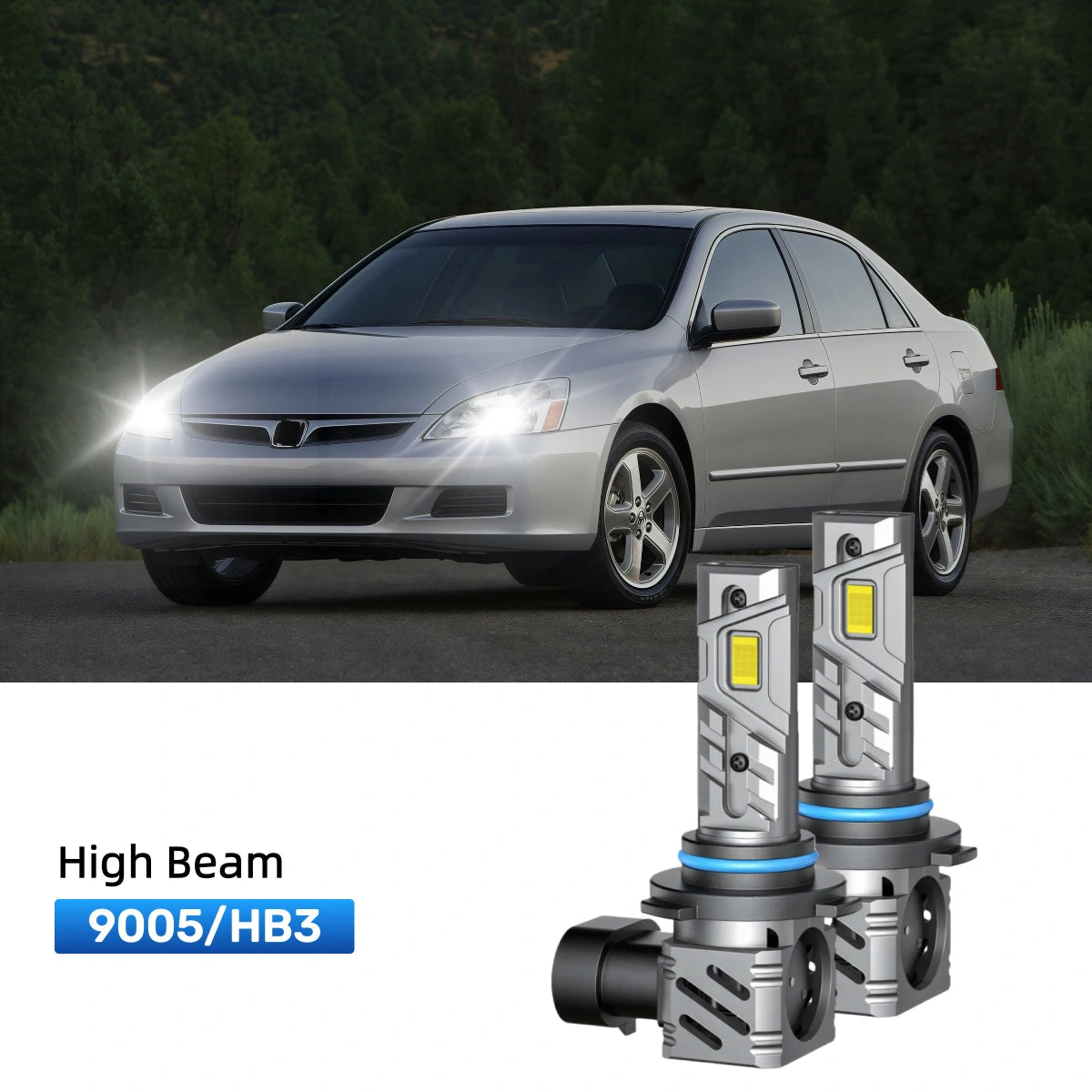 Fit for 2006-2007 Honda Accord 9005 9006 LED Headlight Bulbs | Clearer and Safer