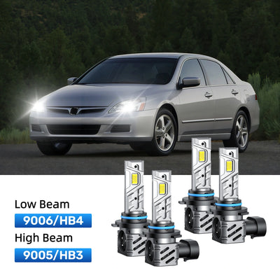 RIMTHIN 9006 Low Beam and 9005 High Beam LED Bulbs Kits Fit for 2006-2007 Honda Accord