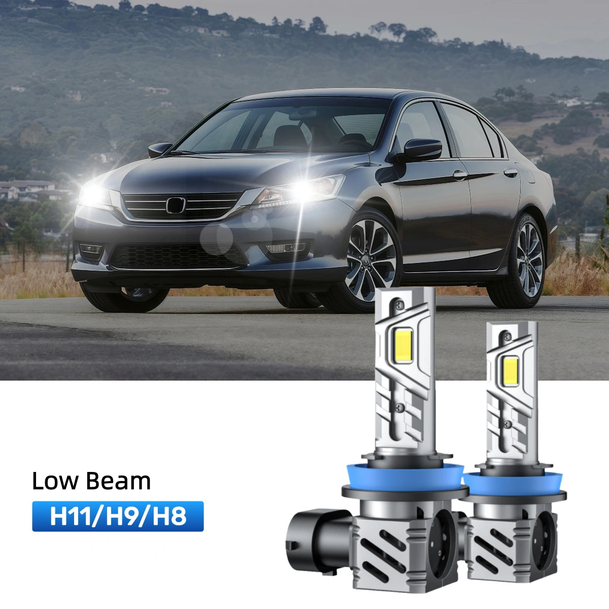 Fit for 2008-2012 Honda Accord H11 9005 LED Headlight Bulbs | Clearer and Safer