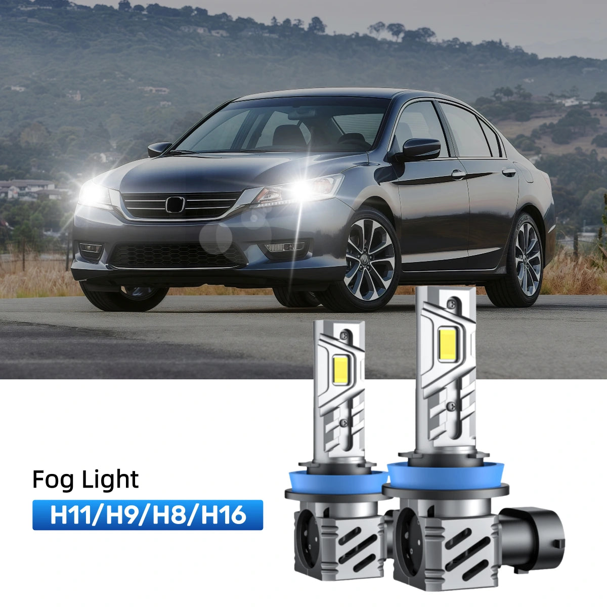 Fit for 2008-2012 Honda Accord H11 9005 LED Headlight Bulbs | Clearer and Safer