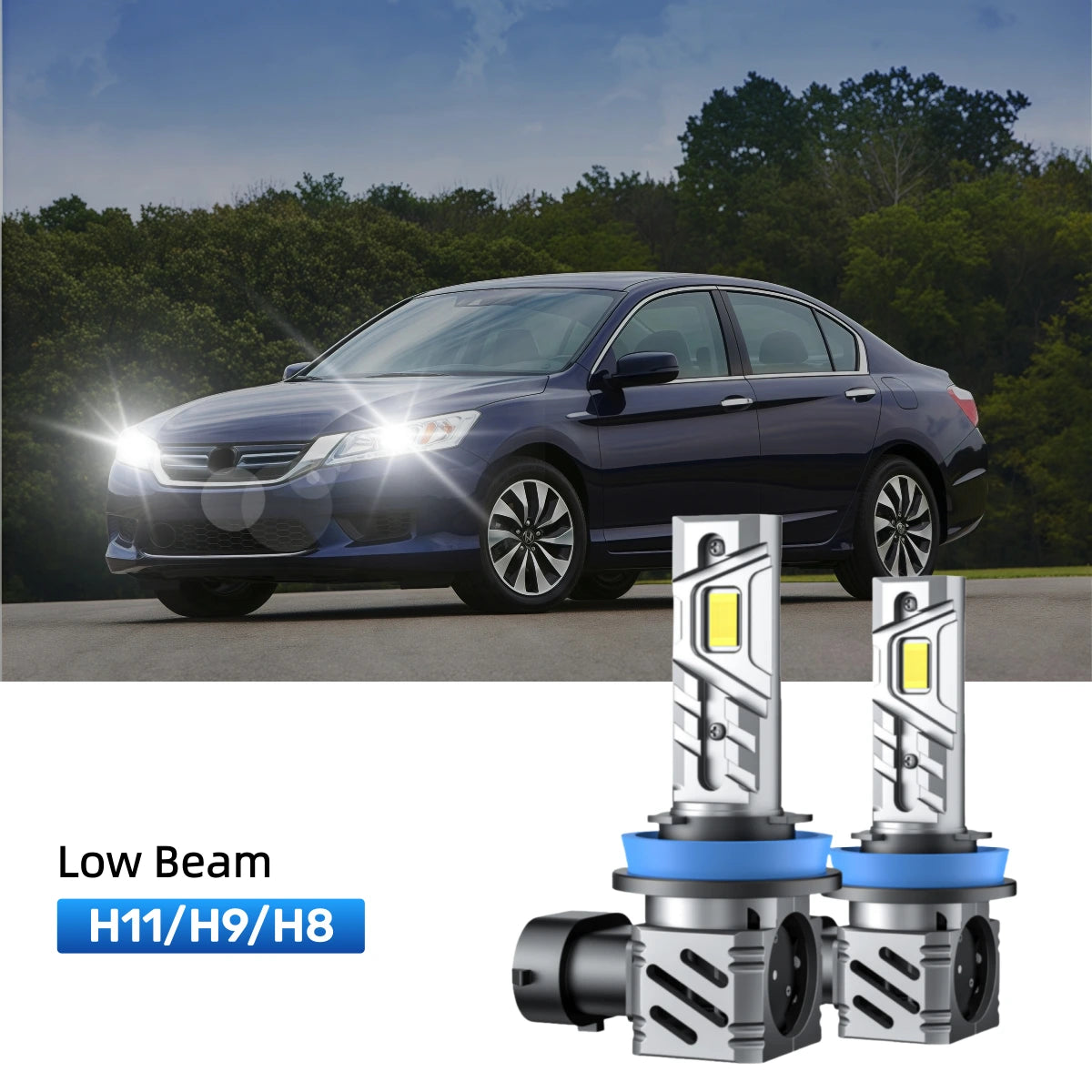 Fit for 2014-2015 Honda Accord H11 9005 LED Headlight Bulbs | Clearer and Safer
