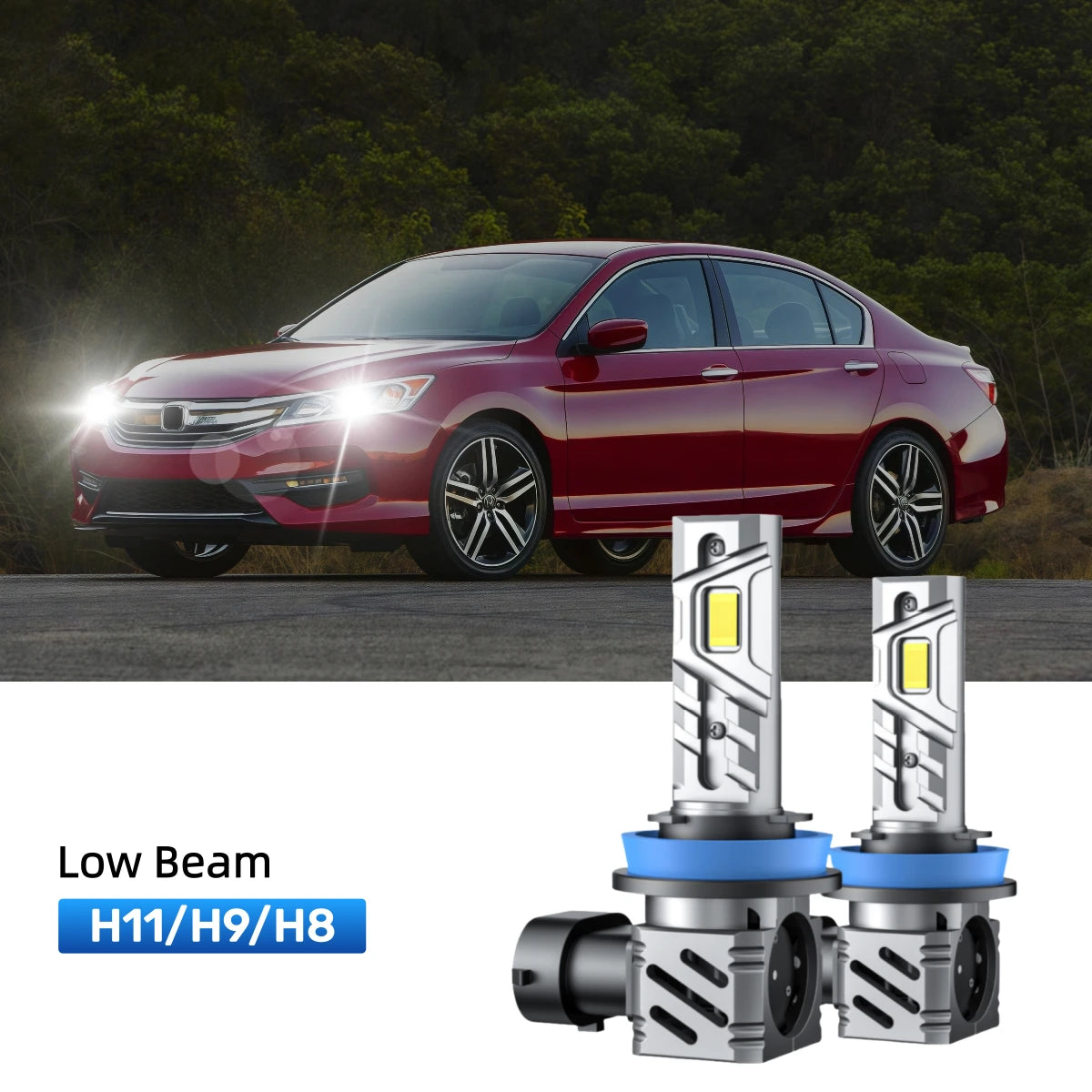 Fit for 2016 Honda Accord H11 9005 LED Headlight Bulbs | Clearer and Safer