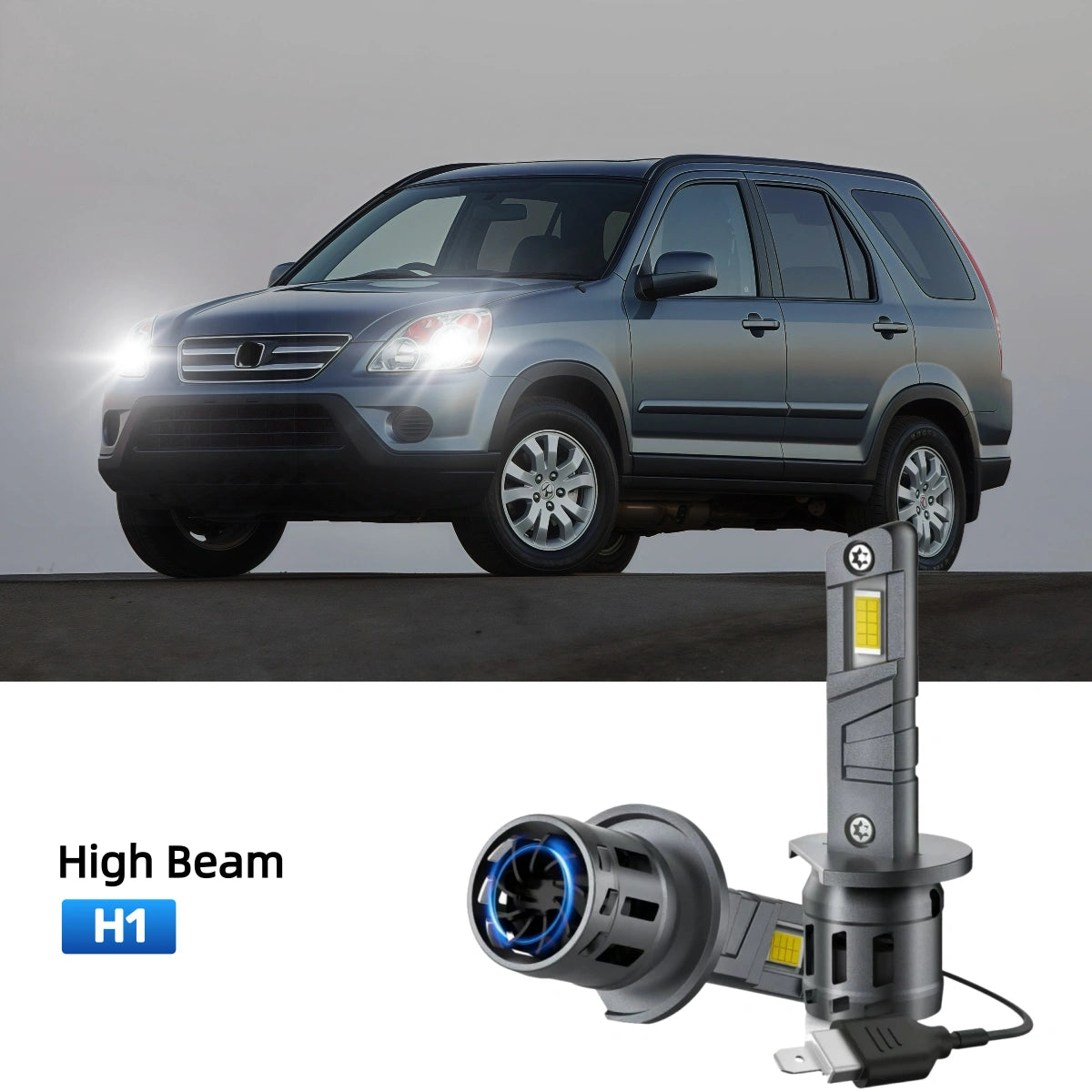 CHUSYYRAY H1 LED Headlight Kit For Honda CR-V 2005-2006 – 6000K Cold White, 9600 Lumens, 5-Year Warranty