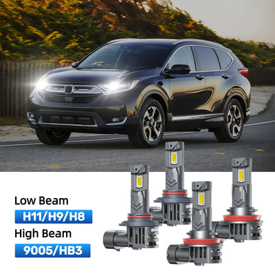 RIMTHIN H11 Low Beam and 9005 High Beam LED Bulbs Kits Fit for 2015-2019 Honda CR-V