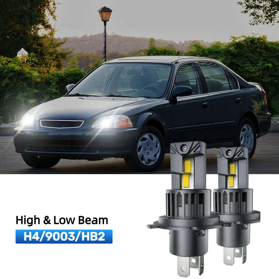 Fit for 1992-1998 Honda Civic H4 LED Headlight Bulbs | Clearer and Safer