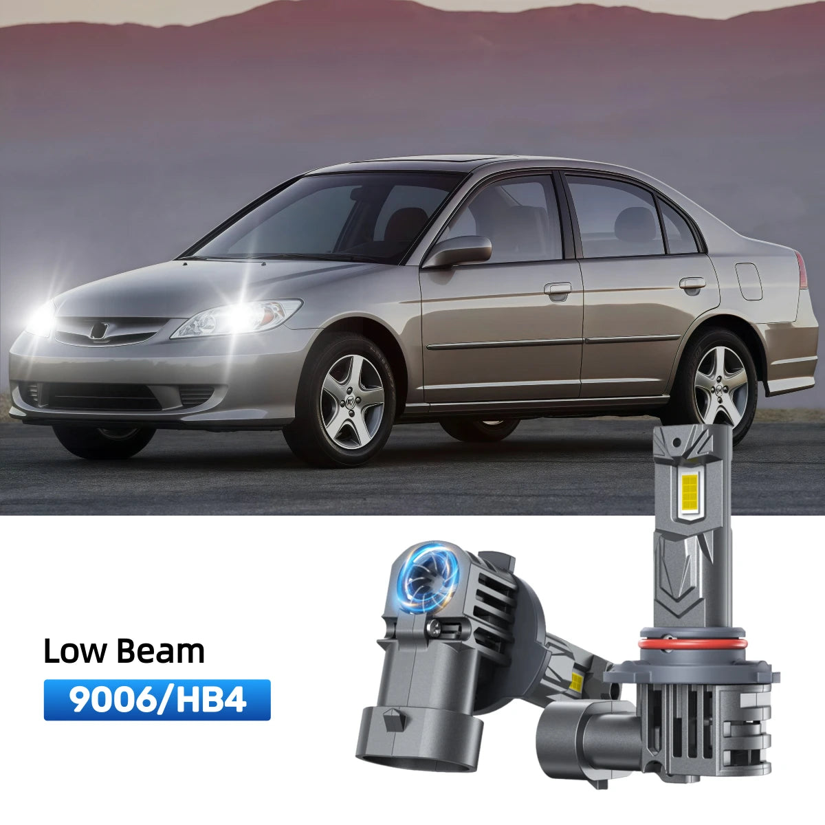 RIMTHIN 9006 LED Low Beam Bulbs Fit for 2004 Honda Civic