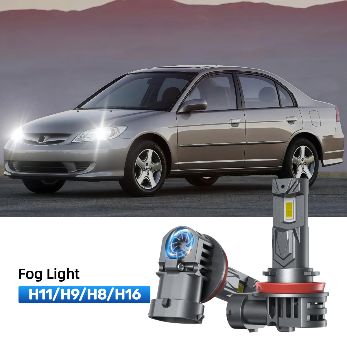 RIMTHIN H11 LED Fog Light Bulbs Fit for 2004 Honda Civic