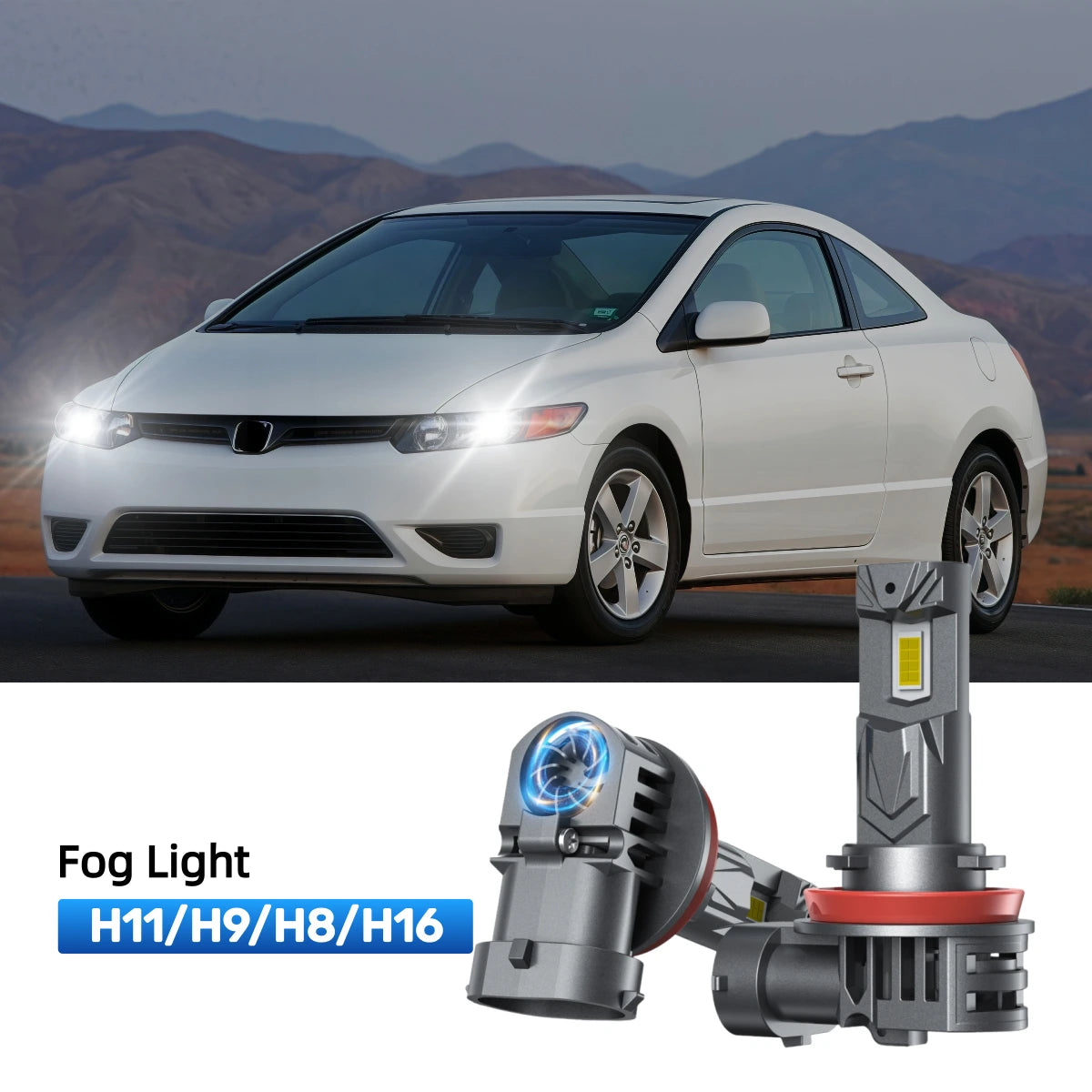 RIMTHIN H11 LED Fog Light Bulbs Fit for 2005 Honda Civic