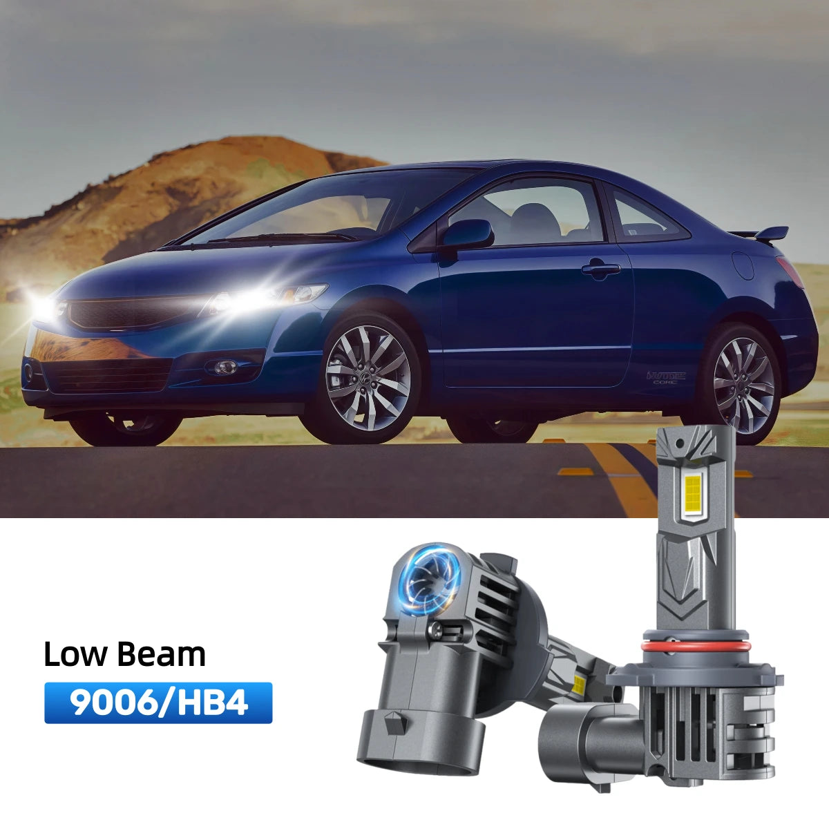 RIMTHIN 9006 LED Low Beam Bulbs Fit for 2006-2008 Honda Civic