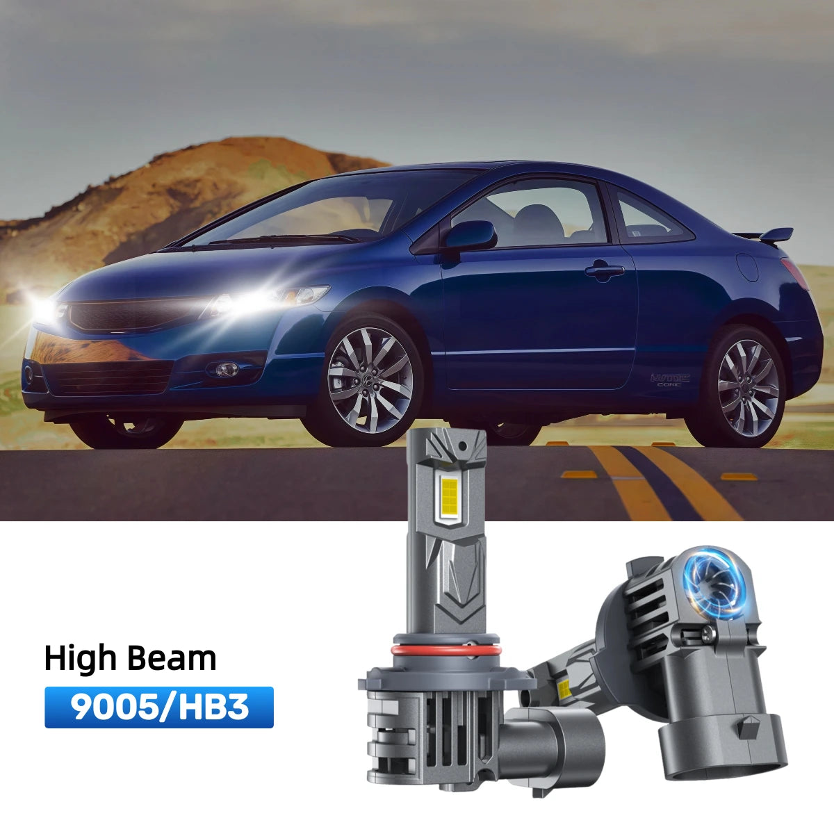 RIMTHIN 9005 LED High Beam Bulbs Fit for 2006-2008 Honda Civic