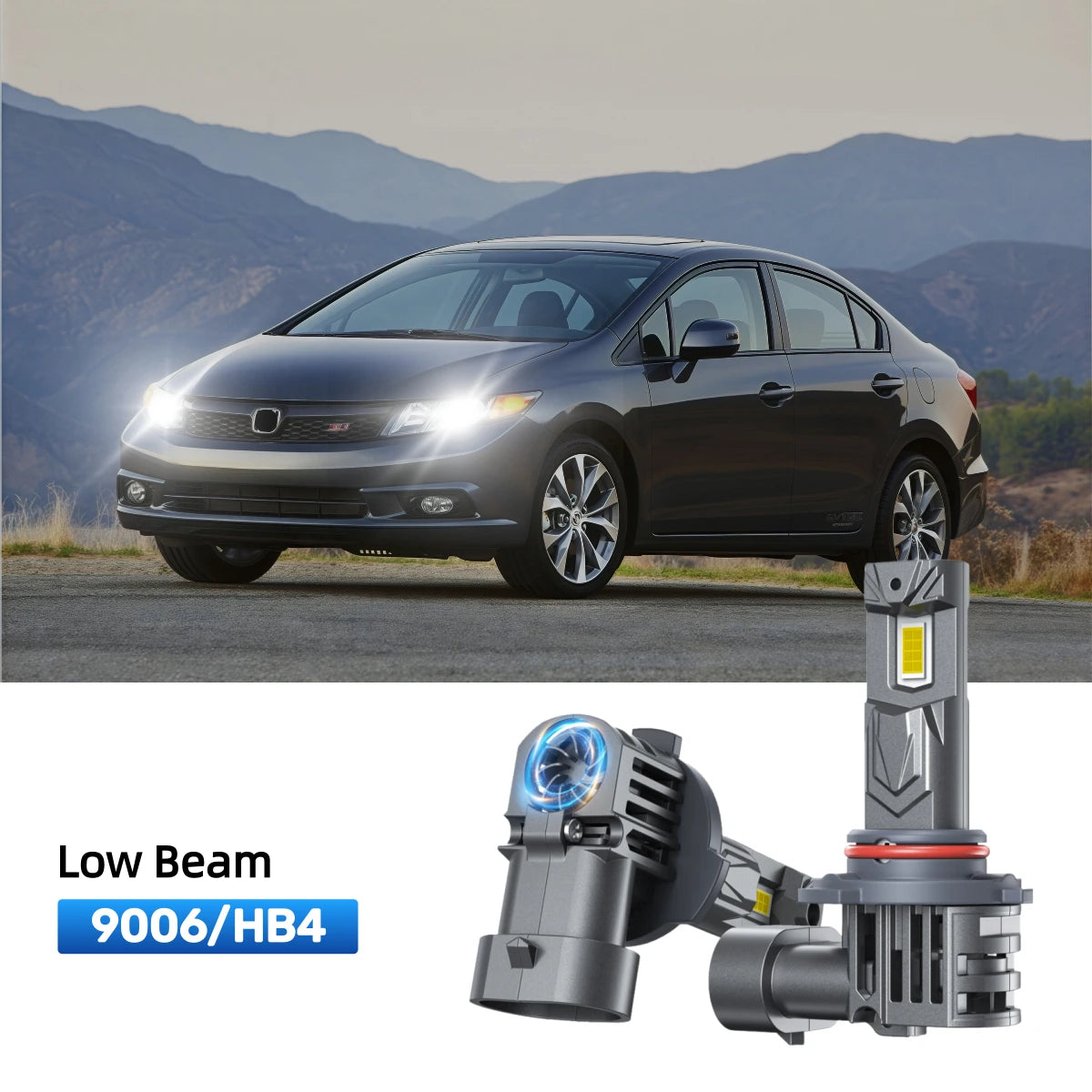 RIMTHIN 9006 LED Low Beam Bulbs Fit for 2012 Honda Civic