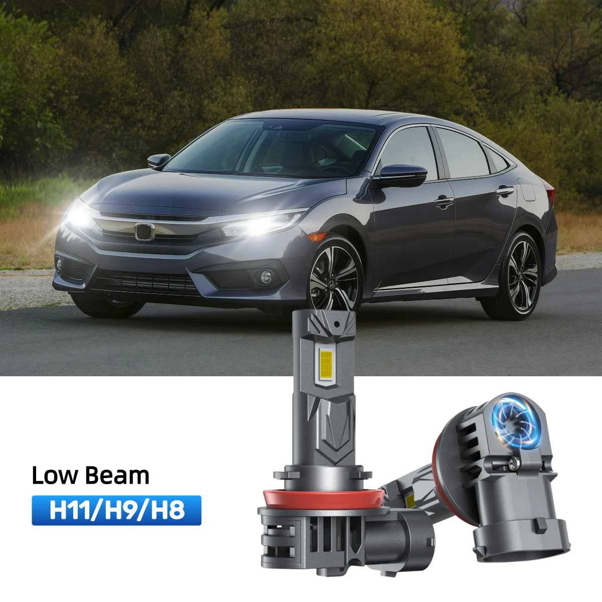 RIMTHIN H11 LED Low Beam Bulbs Fit for 2016-2020 Honda Civic