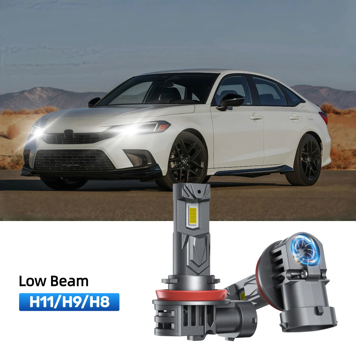 RIMTHIN H11 LED Low Beam Bulbs Fit for 2022 Honda Civic