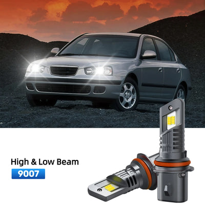 RIMTHIN 9007 LED High & Low Beam Bulbs Fit for 1996-1998 Hyundai Elantra 