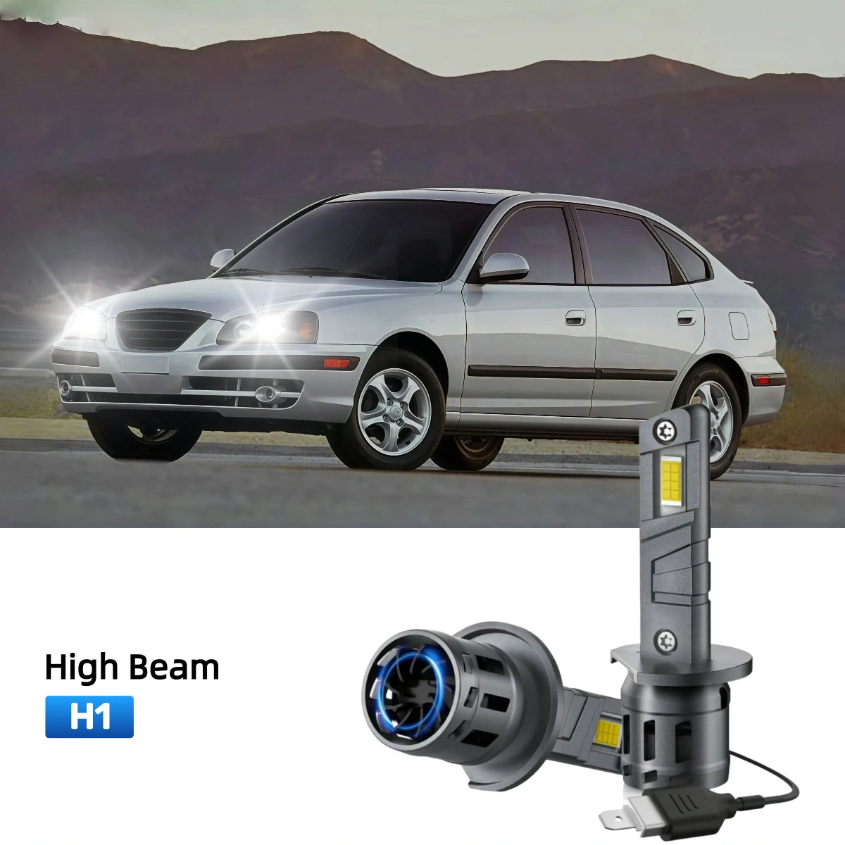 RIMTHIN H1 LED High Beam Bulbs Fit for 2001-2003 Hyundai Elantra