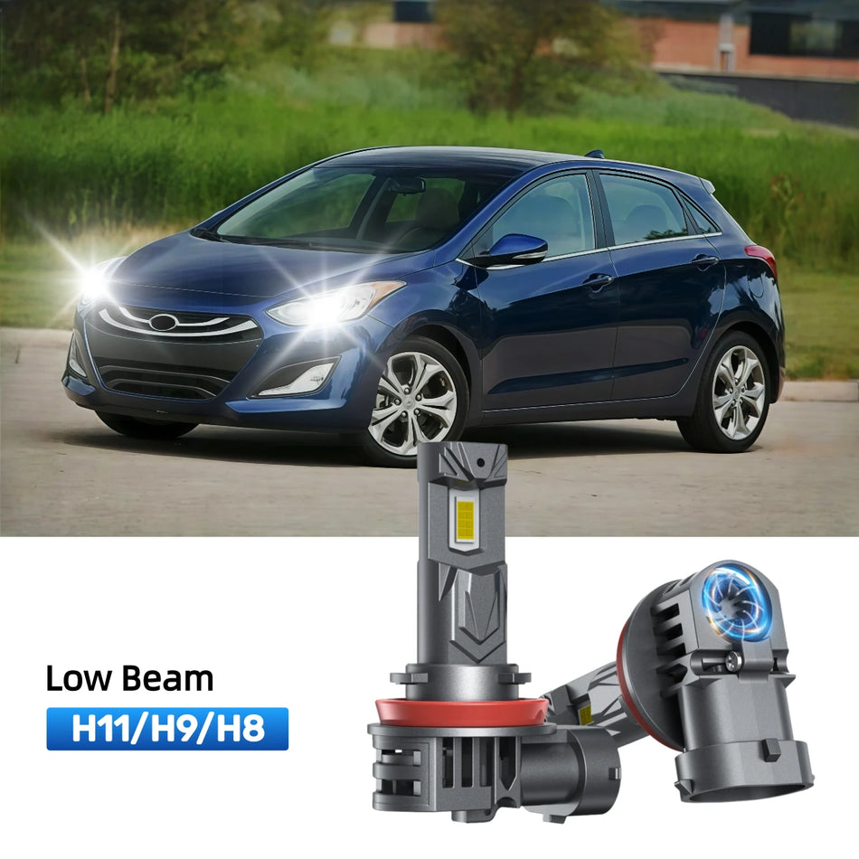 Fit for 2013-2017 Hyundai Elantra GT H11 H7 LED Headlight Bulbs | Plug and Play