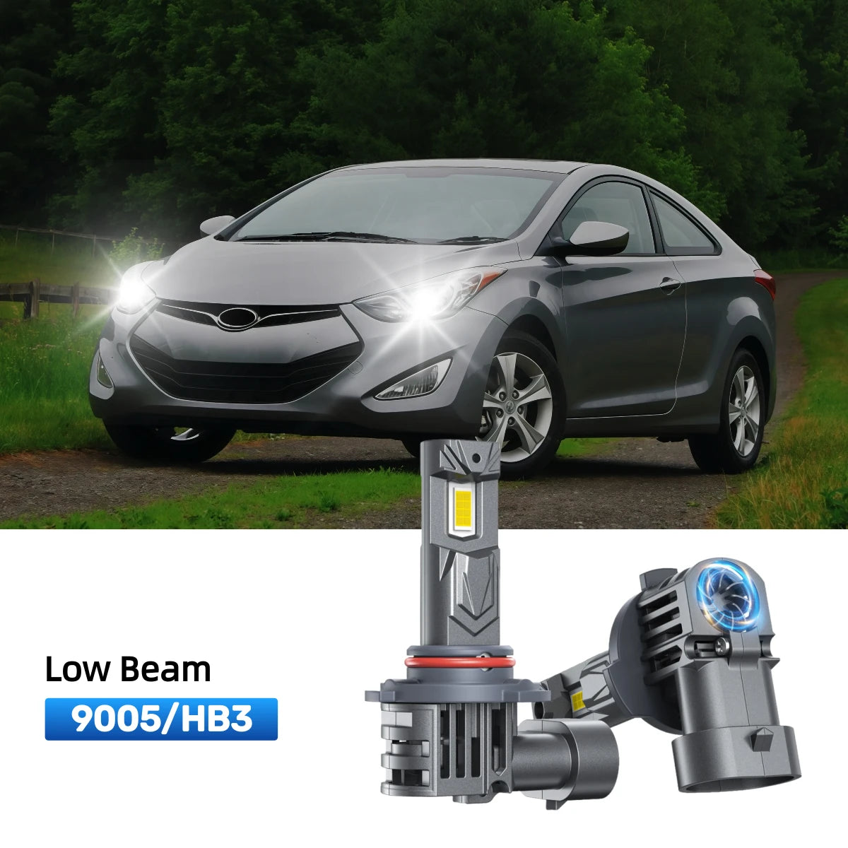 RIMTHIN 9005 LED Low Beam Bulbs Fit for 2014 Hyundai Elantra Coupe