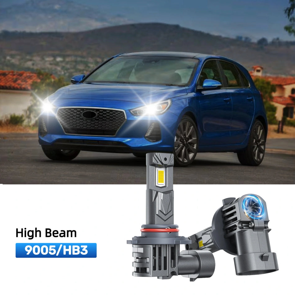 Fit for 2018-2020 Hyundai Elantra GT 9005 H7 LED Headlight Bulbs | Plug and Play