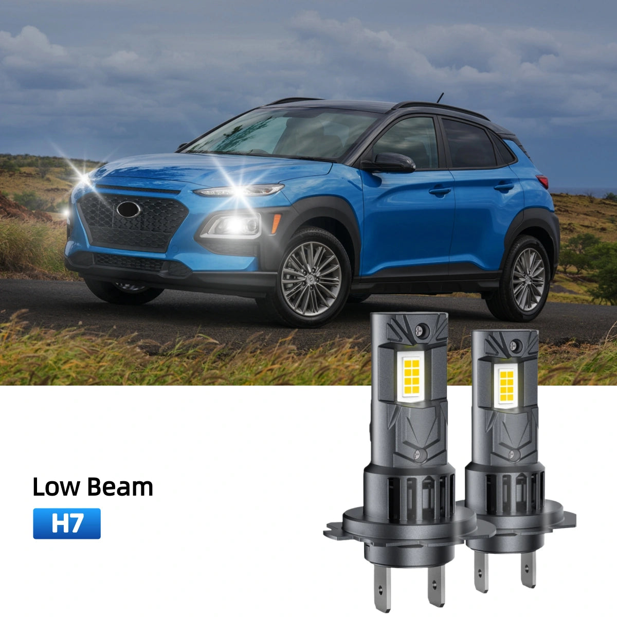RIMTHIN H7 LED Low Beam Bulbs Fit for 2018-2021 Hyundai Kona