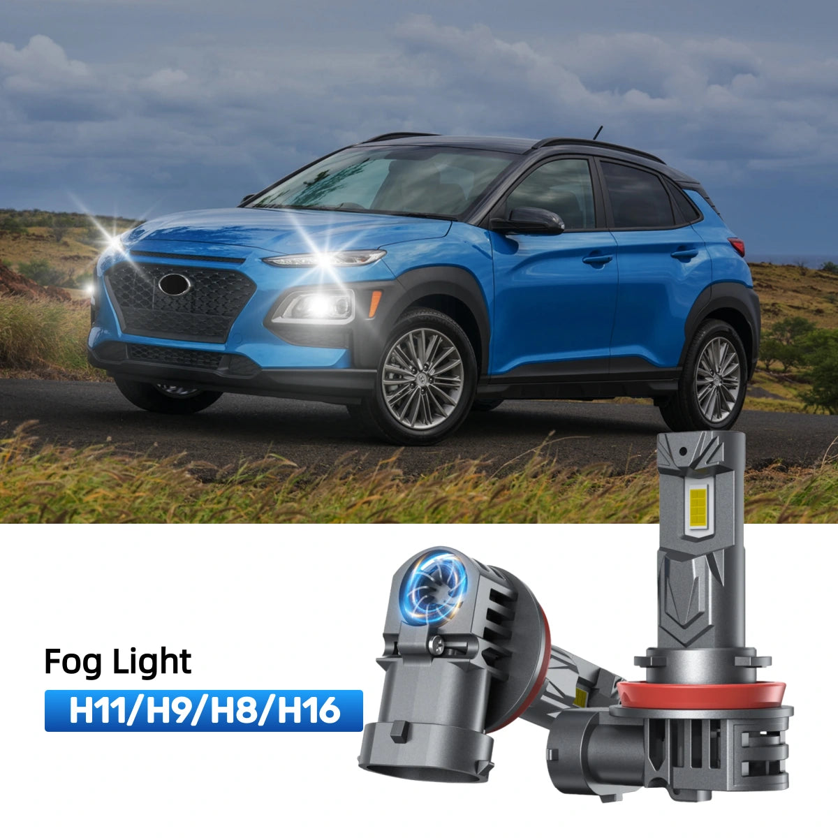 RIMTHIN H11 LED Fog Light Bulbs Fit for 2018-2021 Hyundai Kona