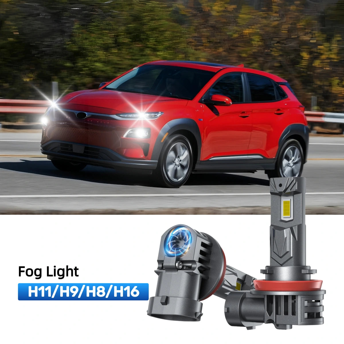 RIMTHIN H11 LED Fog Light Bulbs Fit for 2020-2021 Hyundai Kona Electric