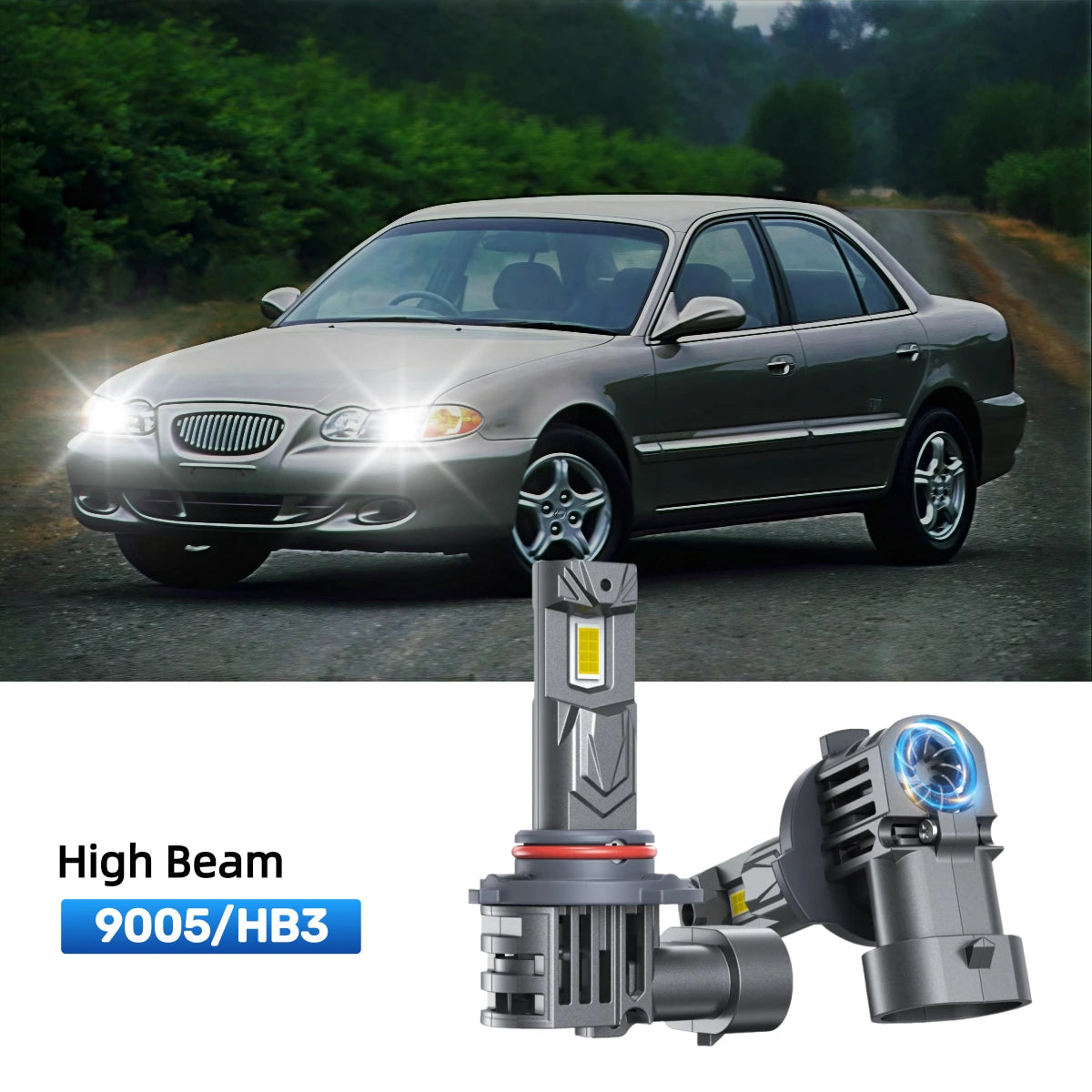 RIMTHIN 9005 LED High Beam Bulbs Fit for 1995-1996 Hyundai Sonata