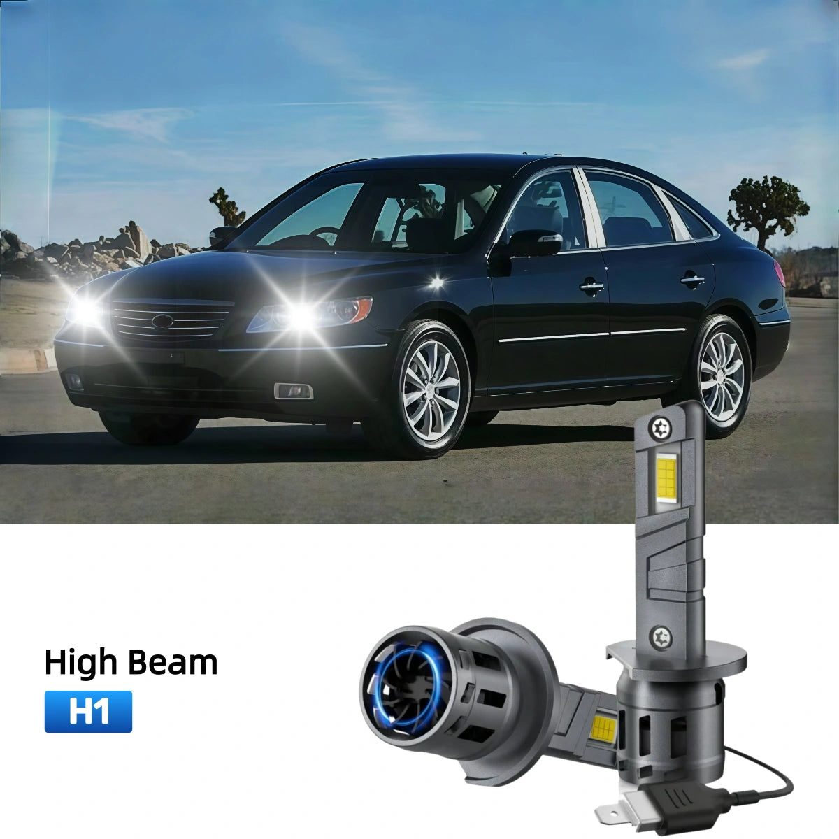 RIMTHIN H1 LED High Beam Bulbs Fit for 2006-2008 Hyundai Sonata