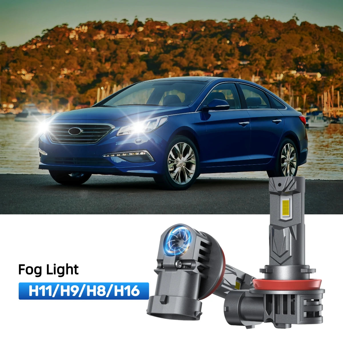RIMTHIN H11 LED Fog Light Bulbs Fit for 2014 Hyundai Sonata