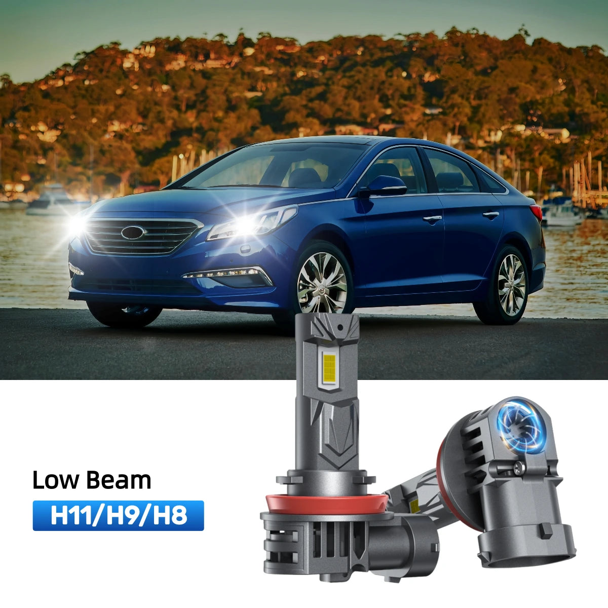 RIMTHIN H11 LED Low Beam Bulbs Fit for 2015 Hyundai Sonata