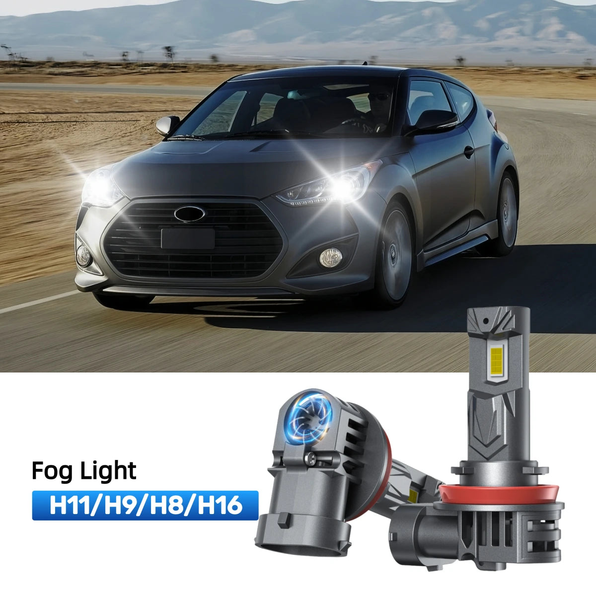 RIMTHIN H11 LED Fog Light Bulbs Fit for 2013-2017 Hyundai Veloster