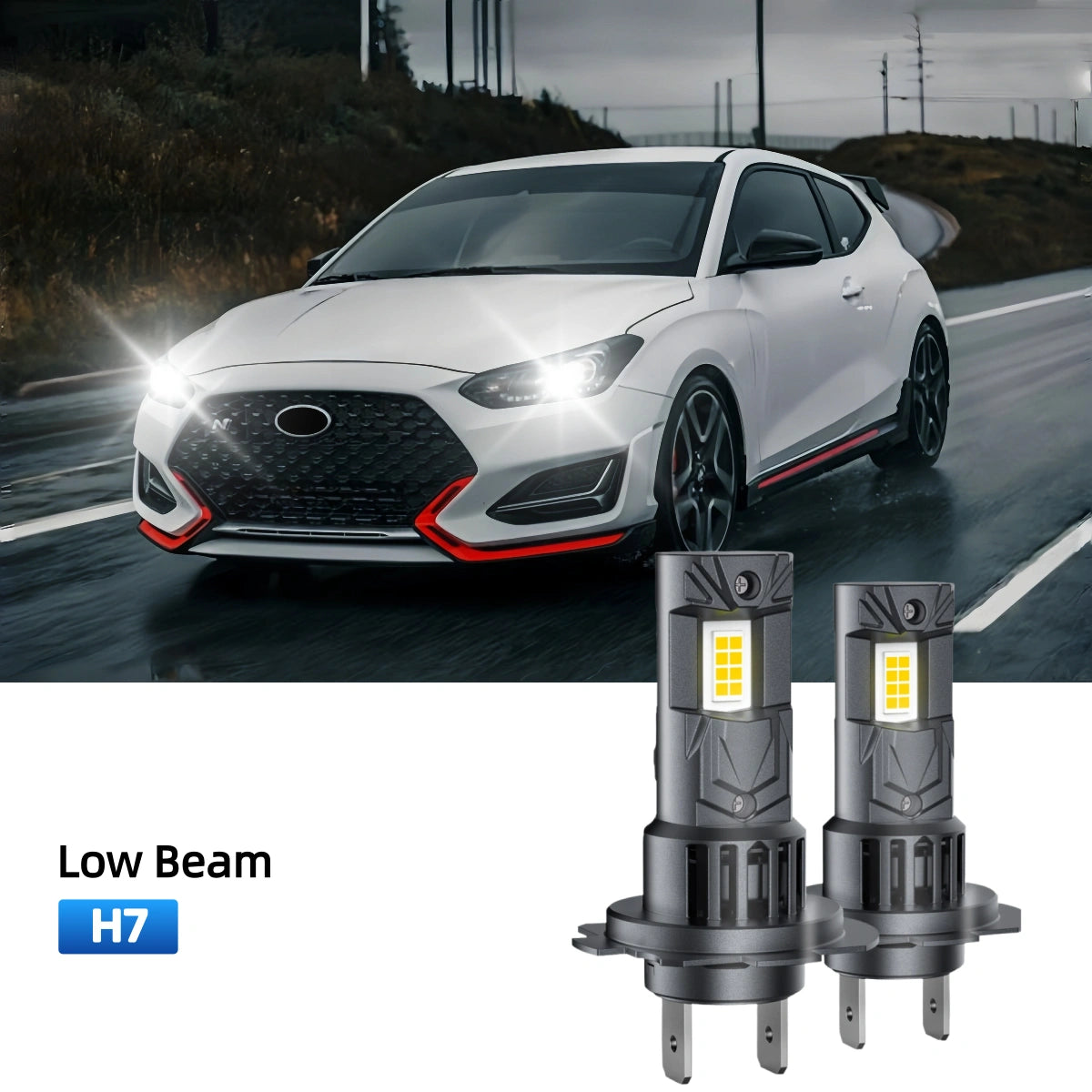 RIMTHIN H7 LED Low Beam Bulbs Fit for 2019 Hyundai Veloster N